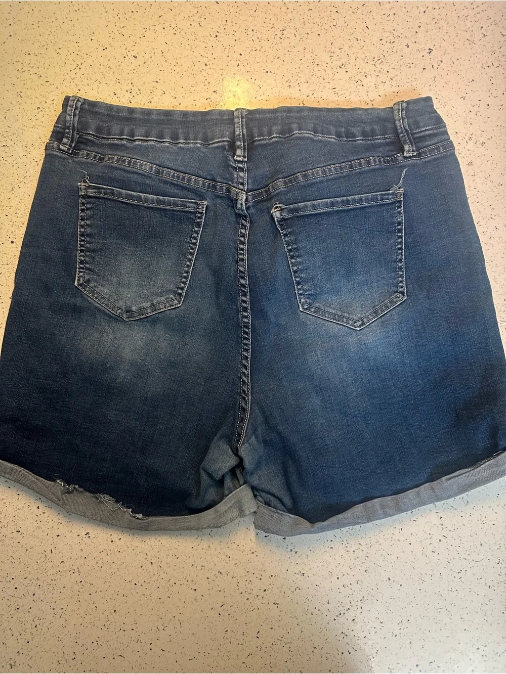 Denim Shorts Casual Rolled Hem